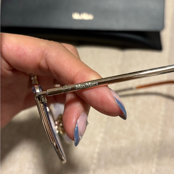 MaxMara Gold Metal Glasses Frames - Picture 5 of 6